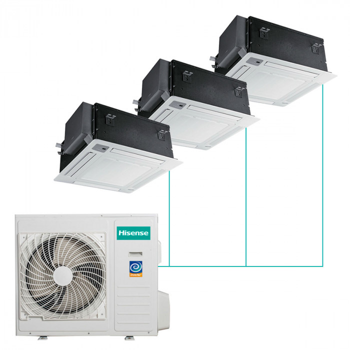 Кассетная мульти-сплит-система Hisense R32 на 3 комнаты