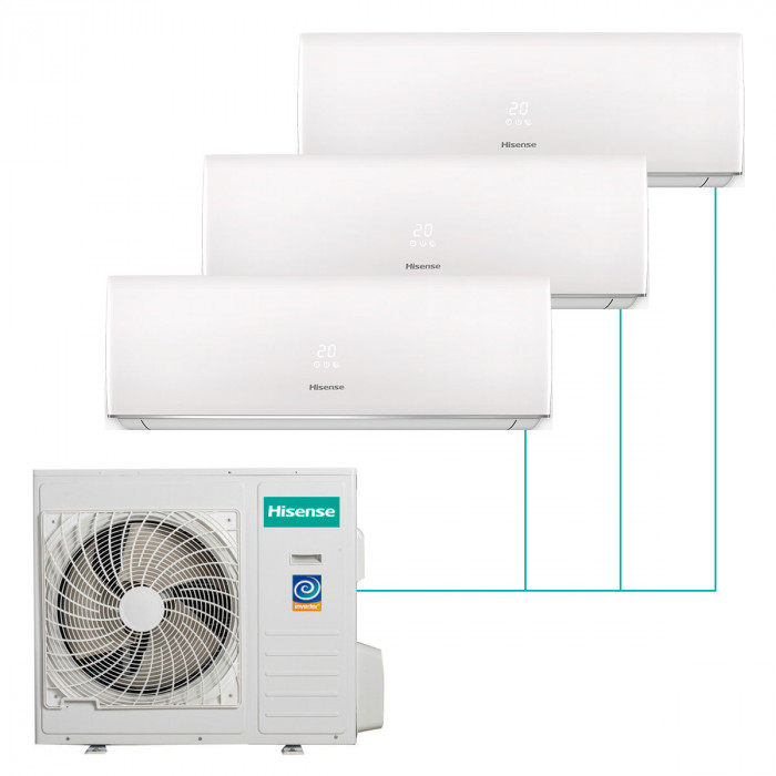 Настенная мульти-сплит-система Hisense Smart Fm Dc Inverter R32 на 3 комнаты